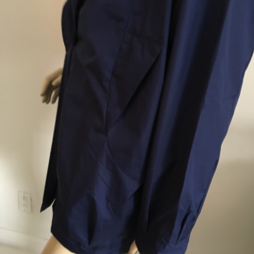 Navy Echo Collared Rain Jacket With Bubble Hem An… - image 4